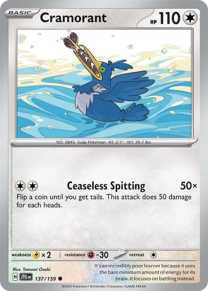 Cramorant 137/159 · Reverse Holofoil (Journey Together)