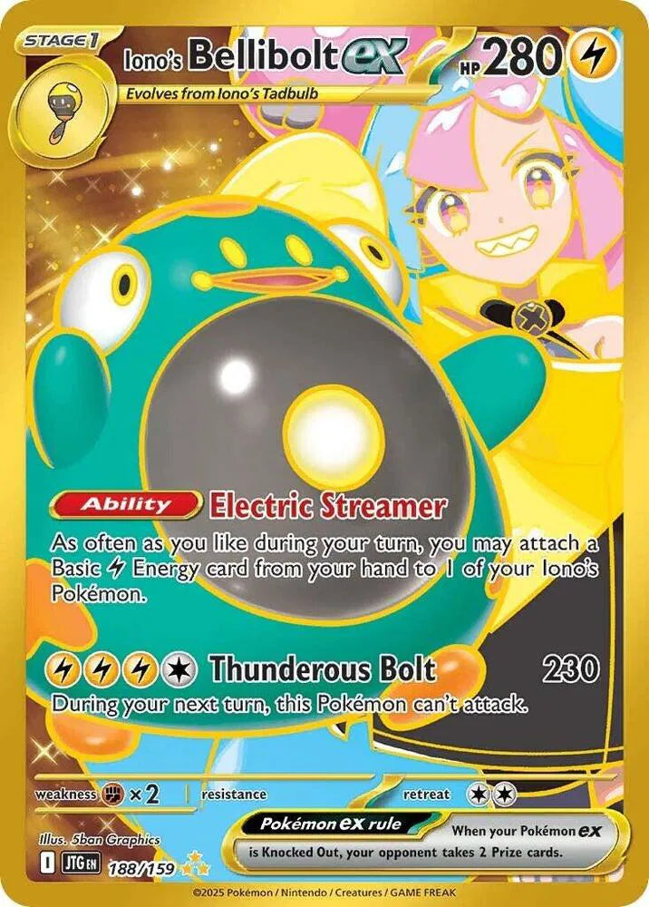 Iono's Bellibolt ex Journey Together Hyper Rare 188/159