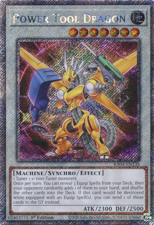 Power Tool Dragon (Platinum Secret Rare) RA04-EN135 (Quarter Century Stampede)