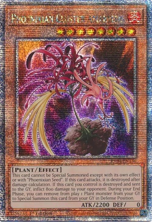 Phoenixian Cluster Amaryllis (Quarter Century Secret Rare) RA04-EN136 (Quarter Century Stampede)