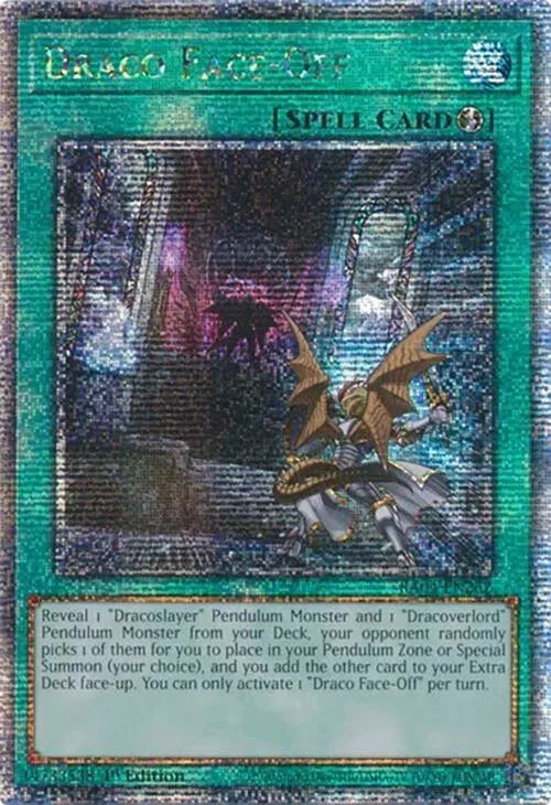 Draco Face-Off (Quarter Century Secret Rare) RA04-EN262 (Quarter Century Stampede)
