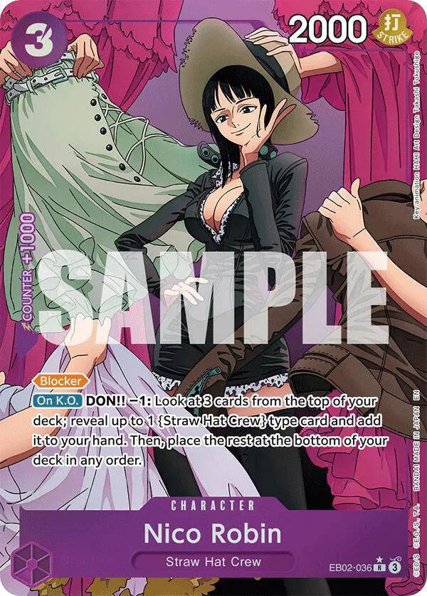 Nico Robin (Alternate Art) EB02-036 (Extra Booster: Anime 25th Collection) — PSA 9