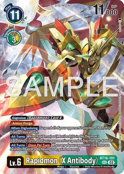Rapidmon (X Antibody) (Limited Card Pack -Billion Bullet-) BT16-101 SEC (Beginning Observer)