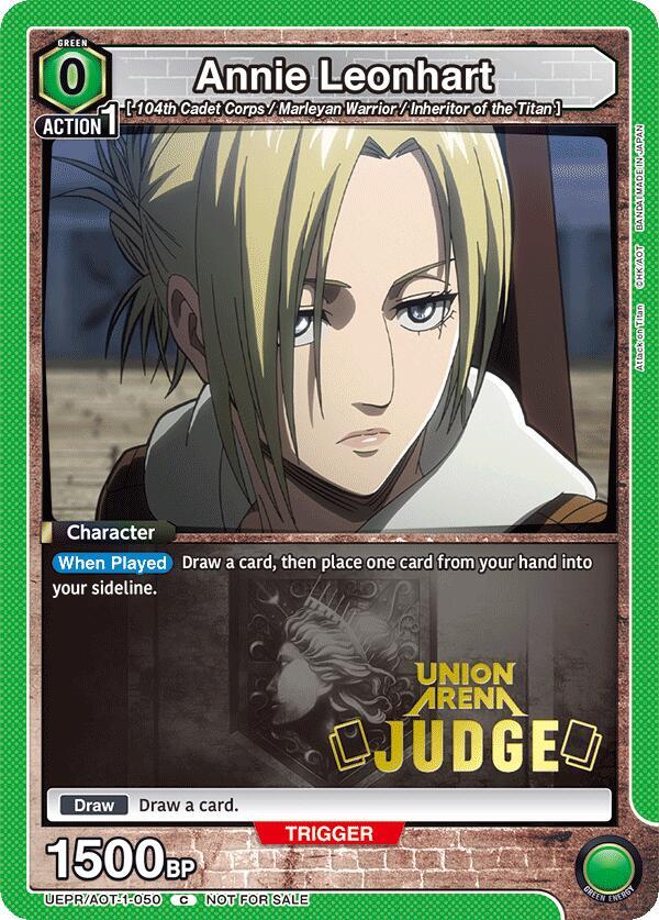 Annie Leonhart (Judge Pack) UEPR/AOT-1-050 (Union Arena Promotion Cards)