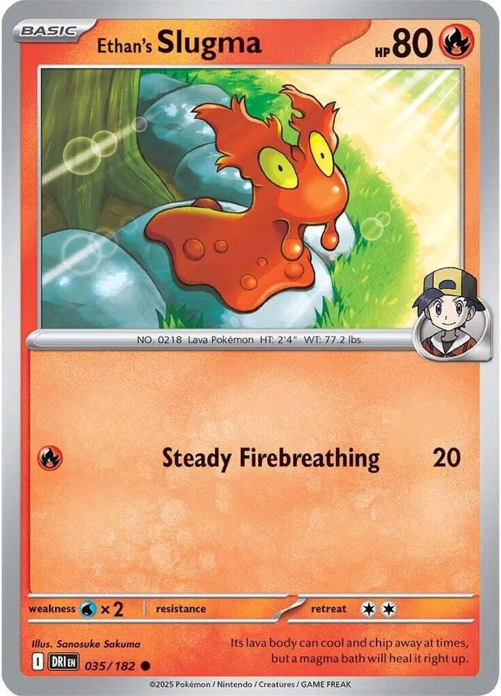 Ethan's Slugma 035/182 · Reverse Holofoil (Destined Rivals)