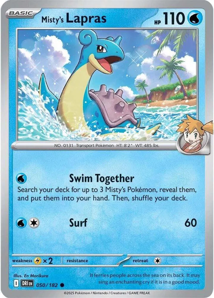 Misty's Lapras 050/182 · Reverse Holofoil (Destined Rivals)