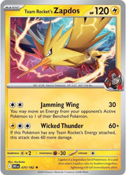 Team Rocket's Zapdos 070/182 · Holofoil (Destined Rivals)