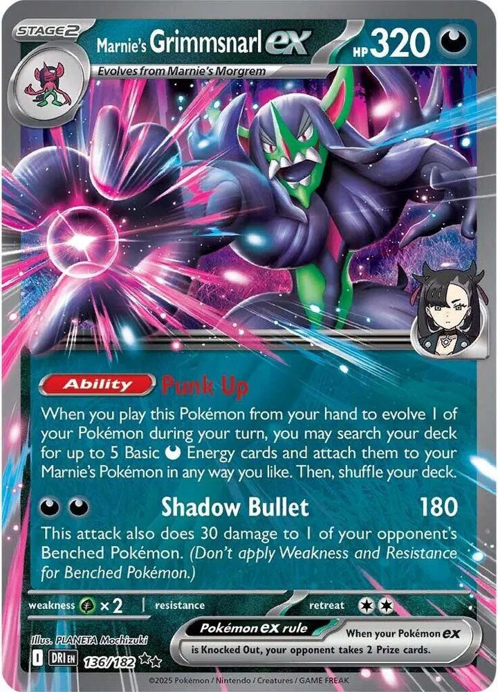 Marnie's Grimmsnarl ex 136/182 · Holofoil (Destined Rivals)