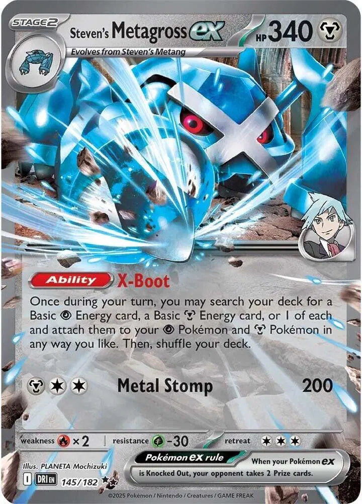 Steven's Metagross ex 145/182 · Holofoil (Destined Rivals)