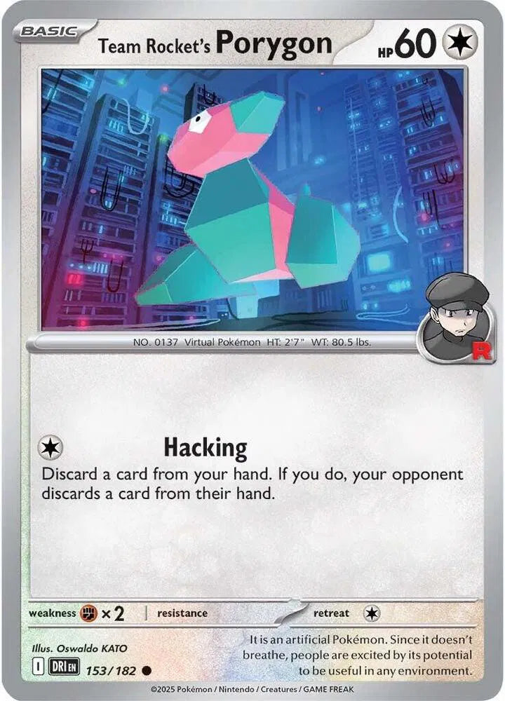 Team Rocket's Porygon 153/182 · Reverse Holofoil (Destined Rivals)