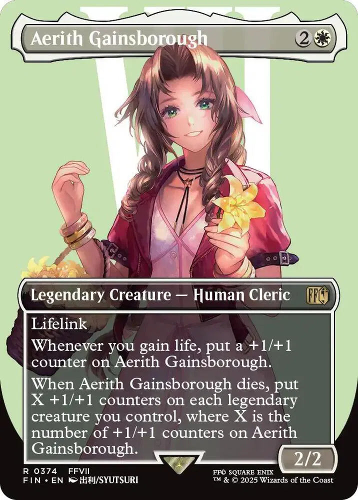 Aerith Gainsborough (Borderless) 374 · Normal (Universes Beyond: FINAL FANTASY)