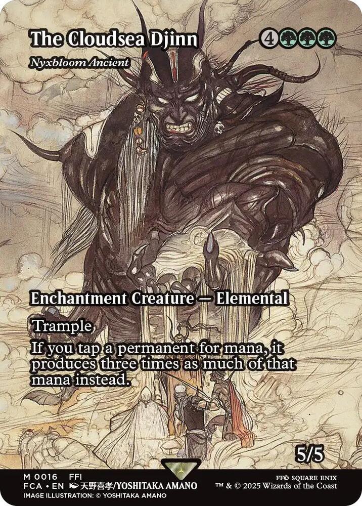 The Cloudsea Djinn - Nyxbloom Ancient (Showcase) 16 · Normal (Universes Beyond: FINAL FANTASY: Through the Ages)