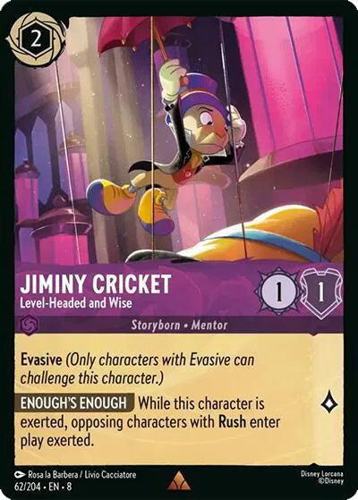 Jiminy Cricket - Level-Headed and Wise 62/204 · Normal (Reign of Jafar)