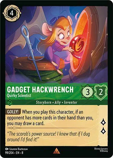Gadget Hackwrench - Quirky Scientist 99/204 · Normal (Reign of Jafar)