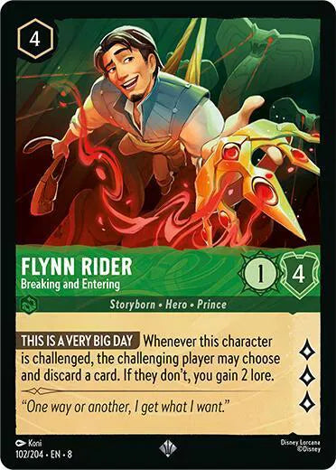 Flynn Rider - Breaking and Entering 102/204 · Cold Foil (Reign of Jafar)