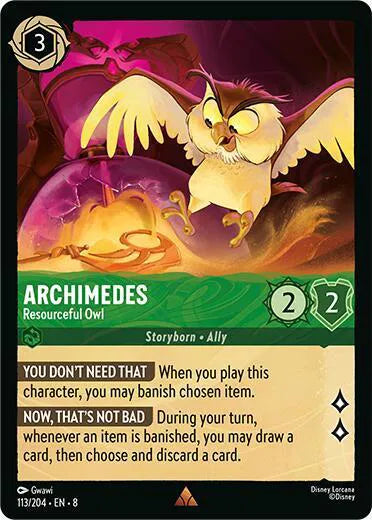 Archimedes - Resourceful Owl 113/204 · Normal (Reign of Jafar)