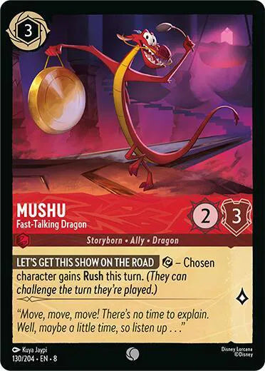 Mushu - Fast-Talking Dragon 130/204 · Normal (Reign of Jafar)