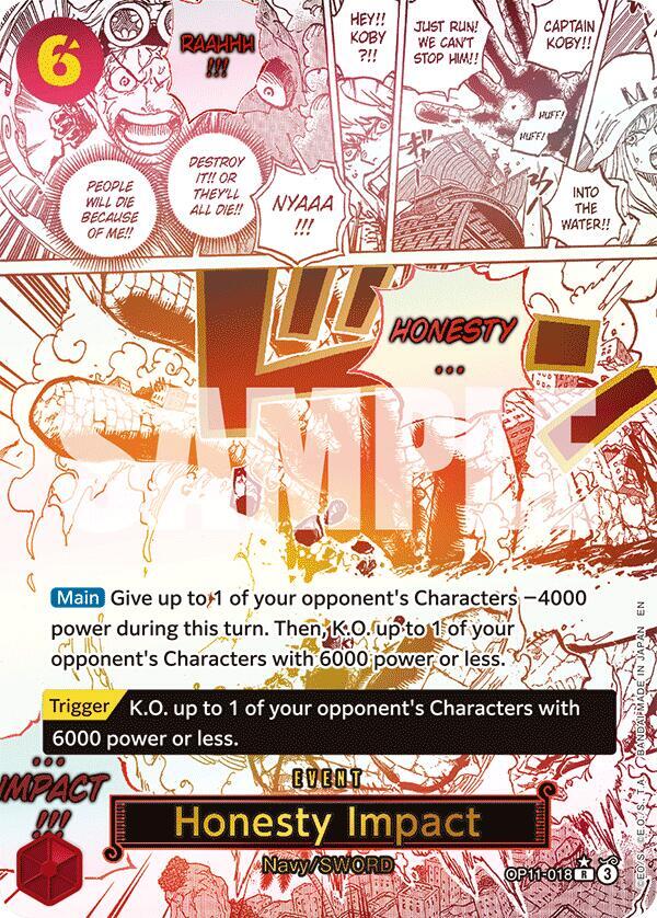 PSA 10 - One Piece - Honesty Impact - Manga Effect - OP11