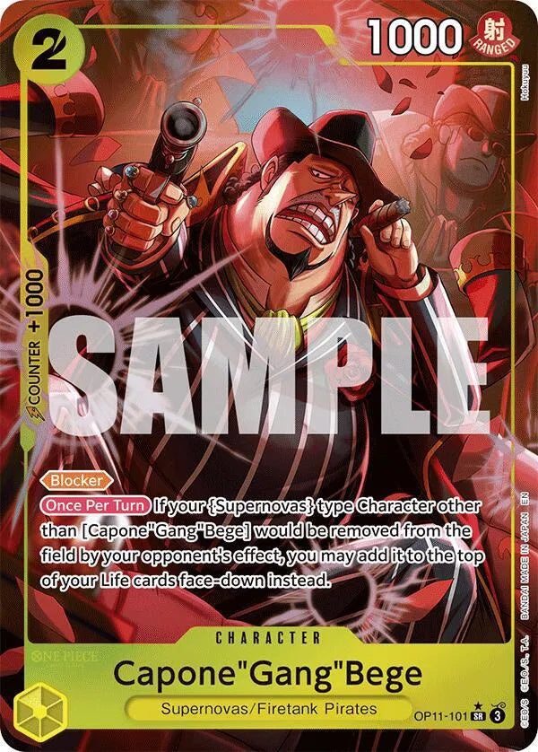 Capone"Gang"Bege (101) (Alternate Art) OP11-101 · Foil (A Fist of Divine Speed)
