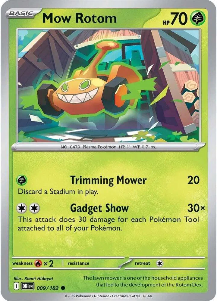 Mow Rotom 009/182 · Reverse Holofoil (Destined Rivals)