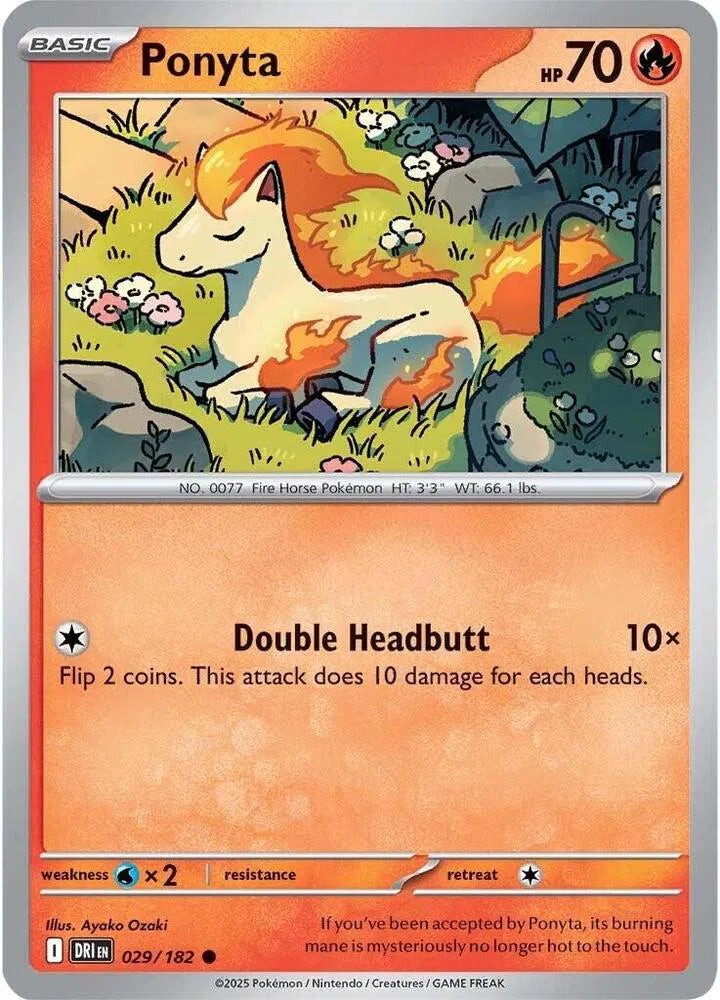 Ponyta 029/182 · Reverse Holofoil (Destined Rivals)