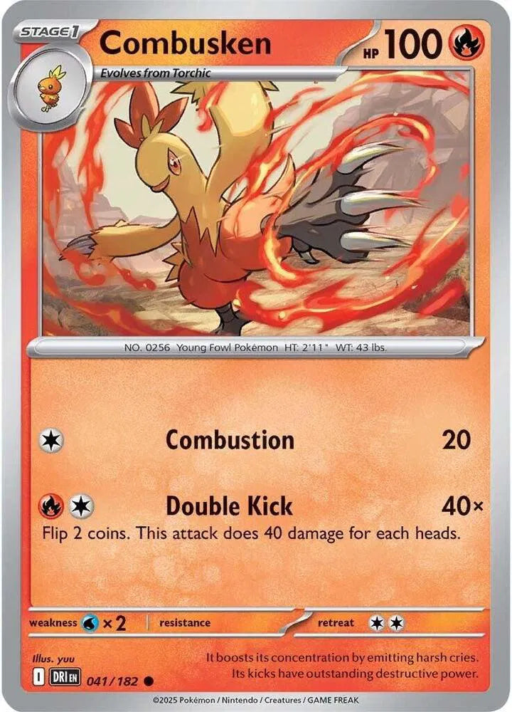 Combusken 041/182 · Reverse Holofoil (Destined Rivals)