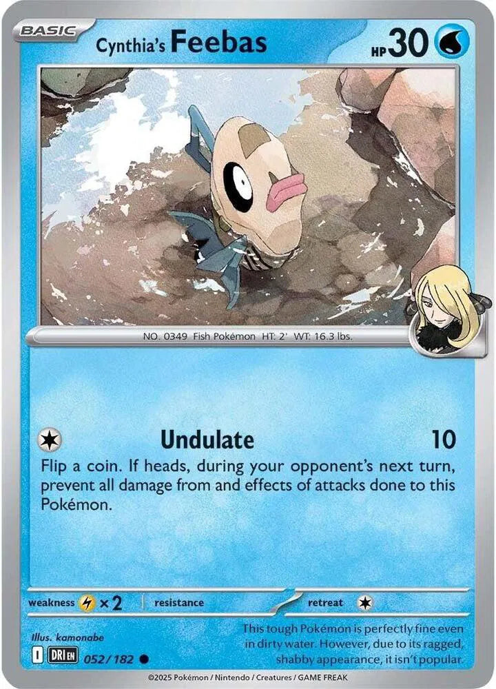 Cynthia's Feebas 052/182 · Normal (Destined Rivals)