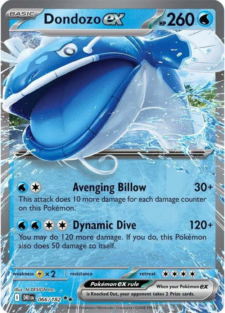 Dondozo ex 066/182 · Holofoil (Destined Rivals)