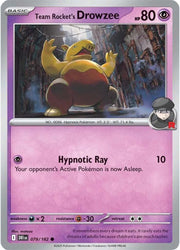 Team Rocket's Drowzee 079/182 Reverse Holo (Destined Rivals)