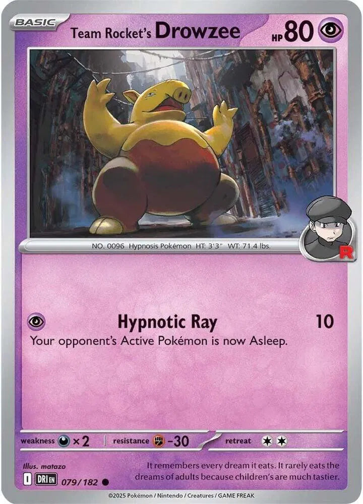 Team Rocket's Drowzee 079/182 · Reverse Holofoil (Destined Rivals)