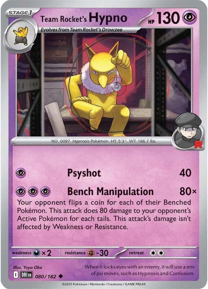 Team Rocket's Hypno 080/182 · Normal (Destined Rivals)