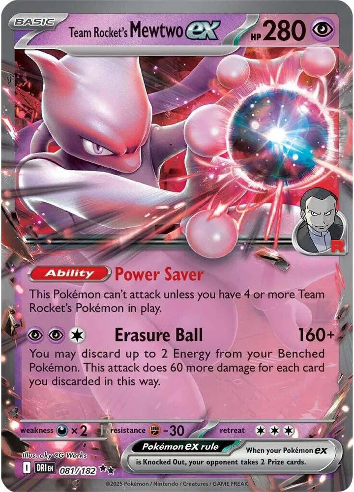 Team Rocket's Mewtwo ex 081/182 · Holofoil (Destined Rivals)