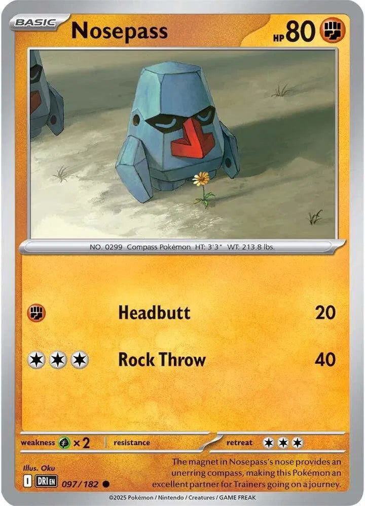 Nosepass 097/182 · Reverse Holofoil (Destined Rivals)