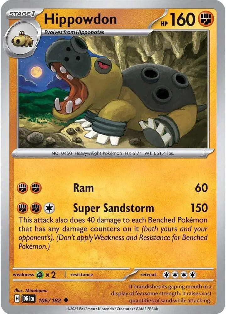 Hippowdon 106/182 · Reverse Holofoil (Destined Rivals)