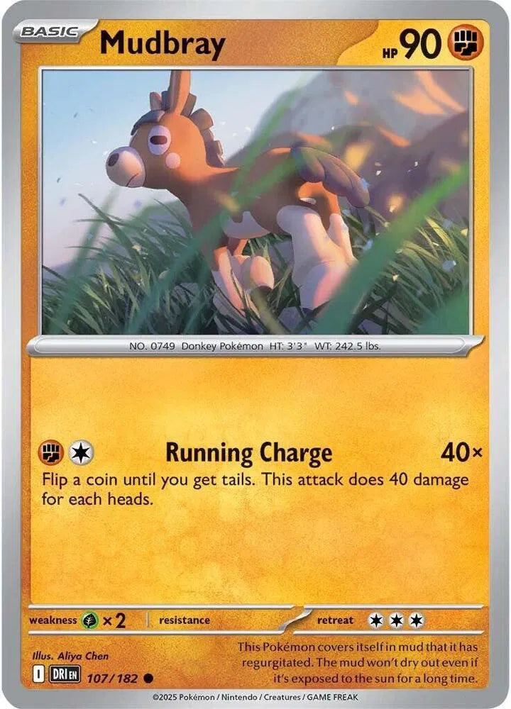 Mudbray 107/182 · Reverse Holofoil (Destined Rivals)