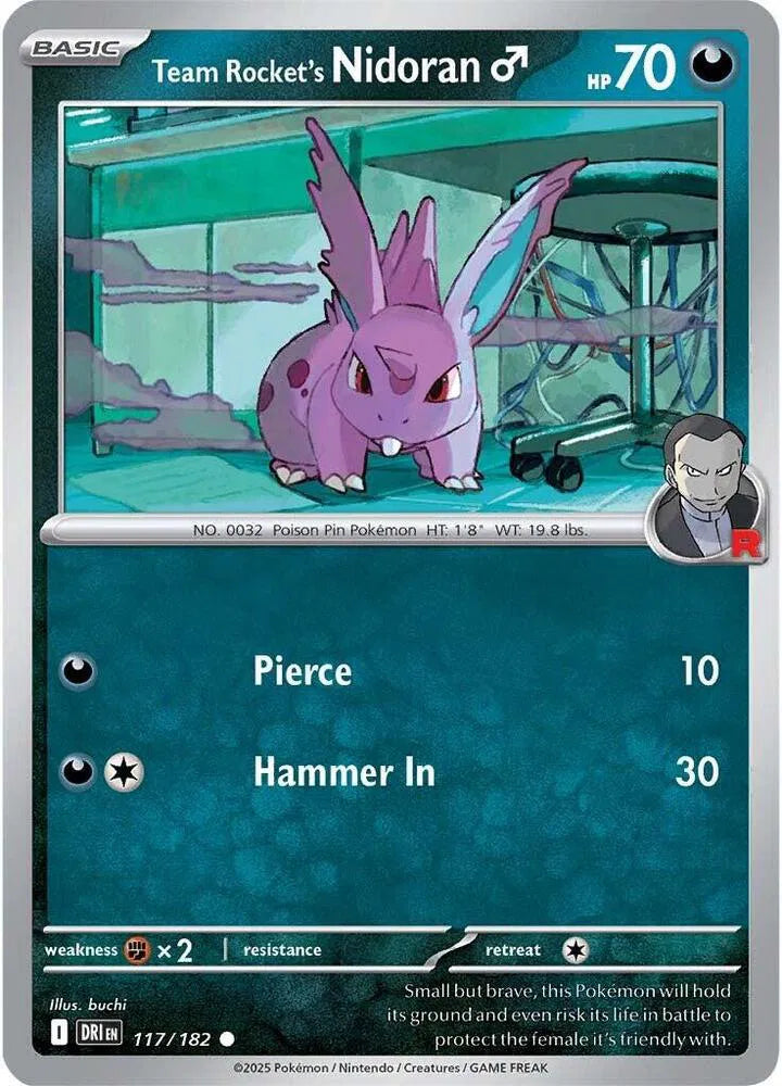 Team Rocket's Nidoran M 117/182 · Reverse Holofoil (Destined Rivals)