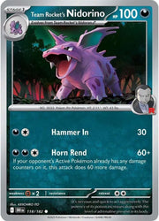 Team Rocket's Nidorino 118/182 · Reverse Holofoil (Destined Rivals)