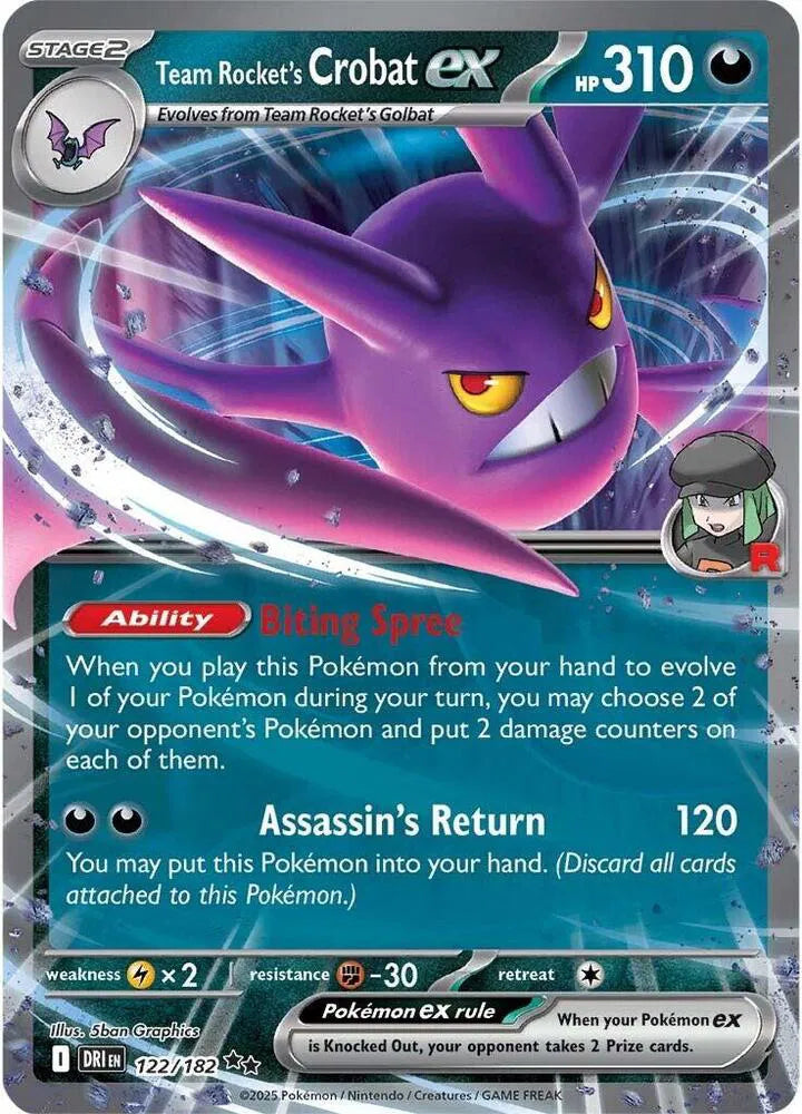 Team Rocket's Crobat ex 122/182 (Destined Rivals)
