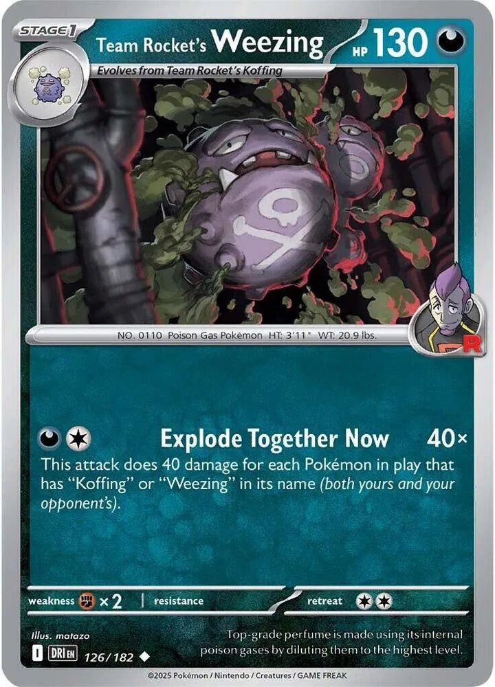 Team Rocket's Weezing 126/182 · Reverse Holofoil (Destined Rivals)