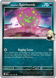 Cynthia's Spiritomb 129/182 · Reverse Holofoil (Destined Rivals)
