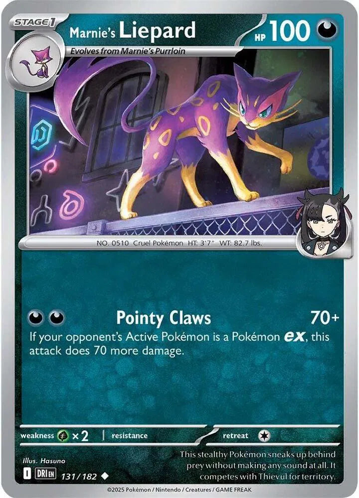 Marnie's Liepard 131/182 · Reverse Holofoil (Destined Rivals)