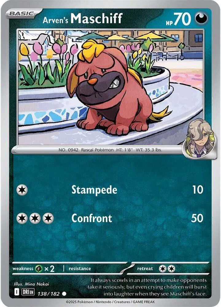 Arven's Maschiff 138/182 · Reverse Holofoil (Destined Rivals)