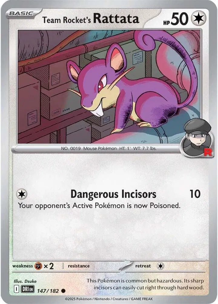 Team Rocket's Rattata 147/182 · Reverse Holofoil (Destined Rivals)