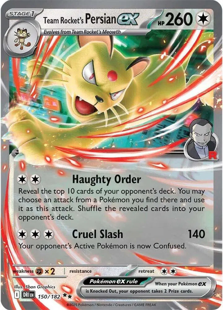 Team Rocket's Persian ex 150/182 · Holofoil (Destined Rivals)