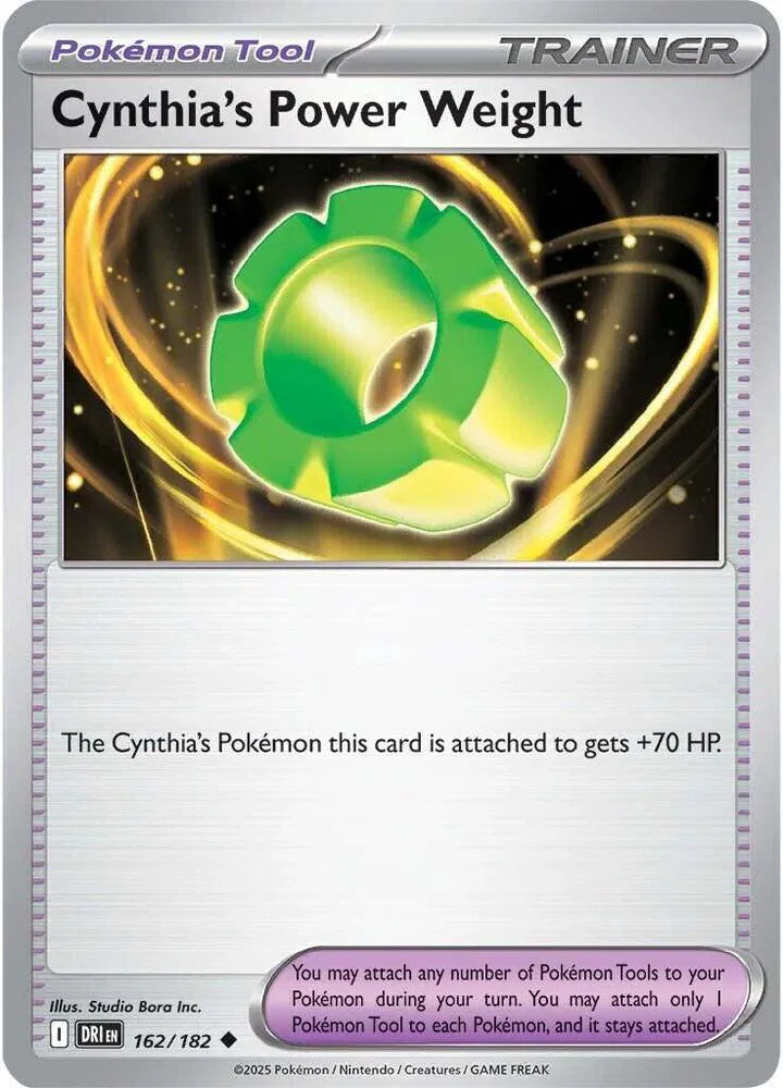 Cynthia's Power Weight 162/182 · Reverse Holofoil (Destined Rivals)