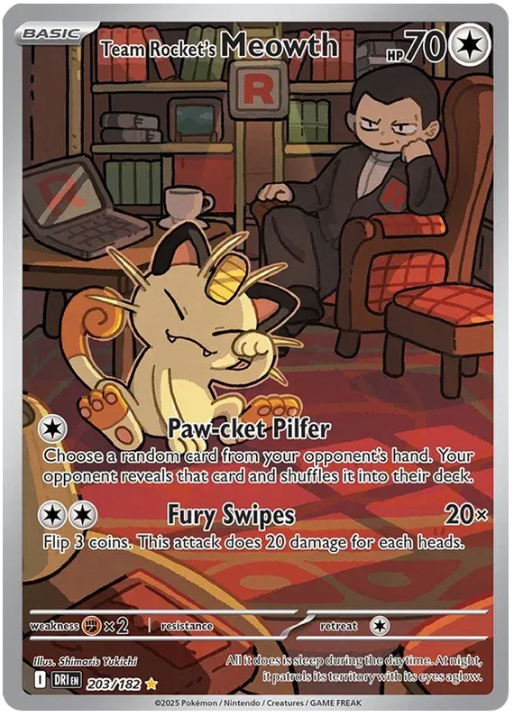 Team Rocket's Meowth 203/182 · Holofoil (Destined Rivals)