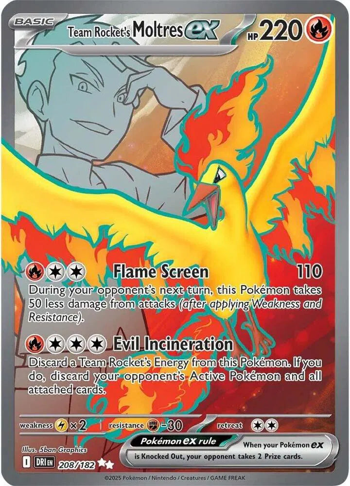 Team Rocket's Moltres ex 208/182 (Destined Rivals)