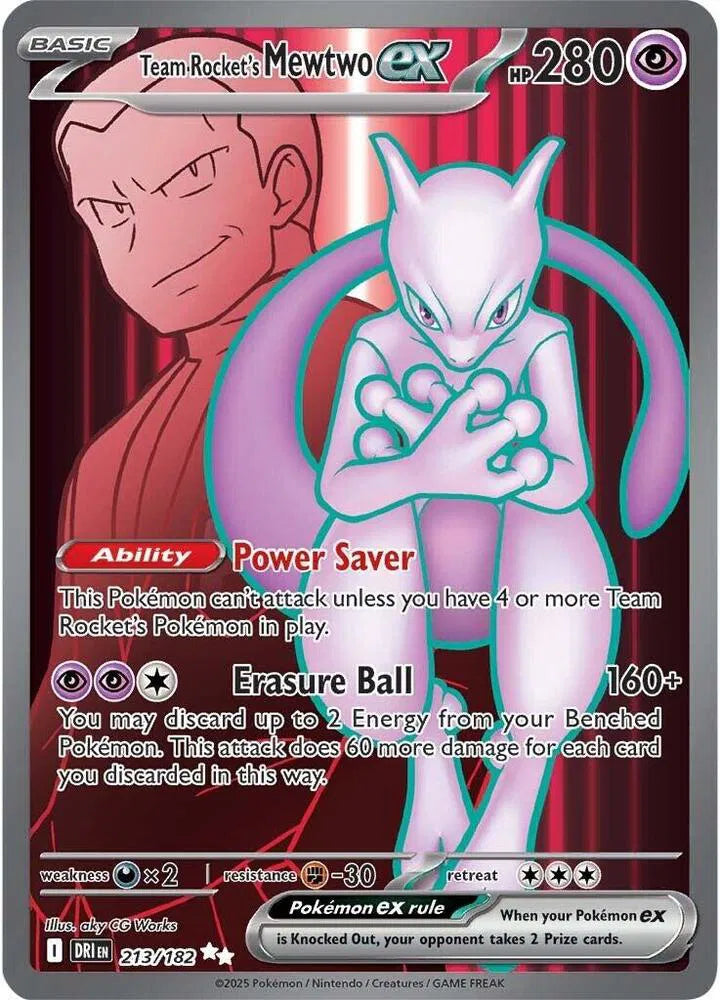 Team Rocket's Mewtwo ex 213/182 (Destined Rivals)