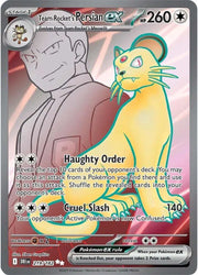 Team Rocket's Persian ex Destined Rivals Ultra Rare 219/182