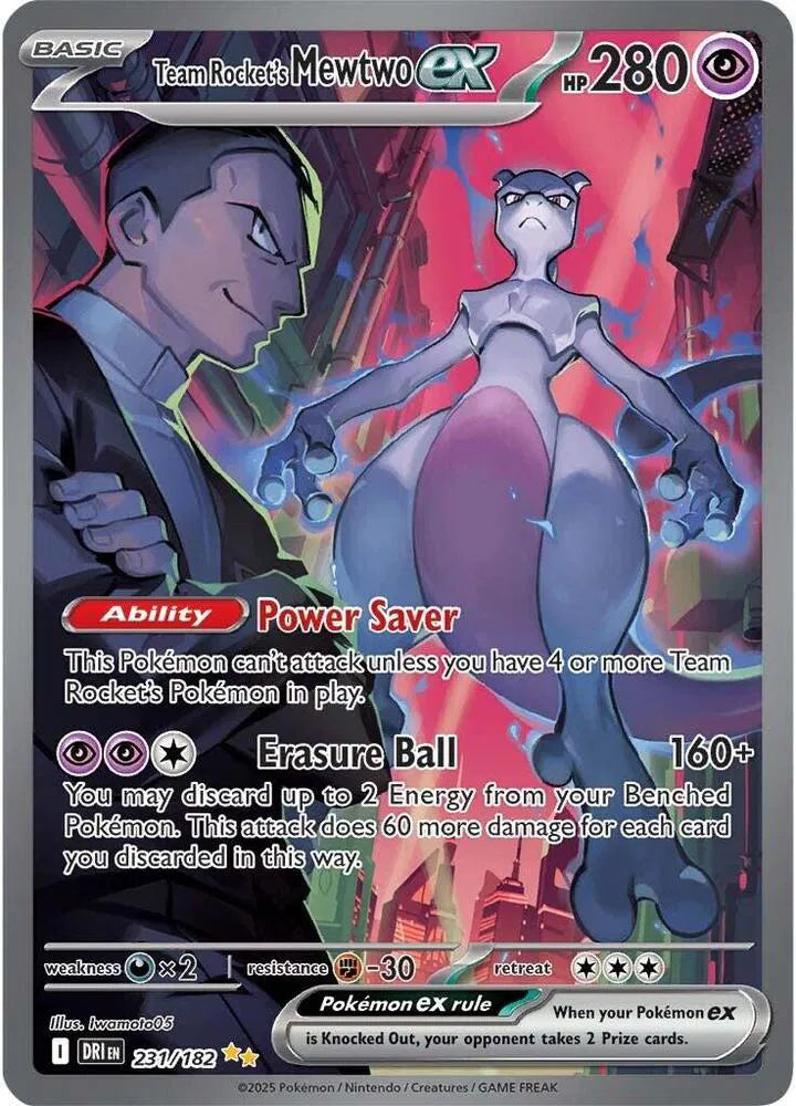 Team Rocket's Mewtwo EX 231/182 - Destined Rivals - Special Illustration Rare